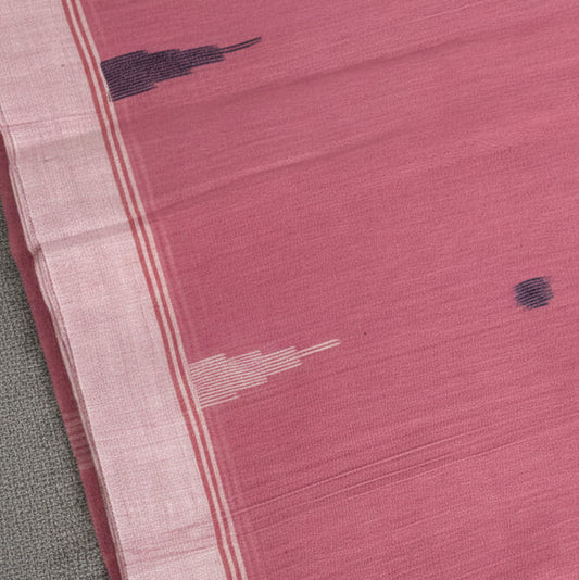 Temple Aura Pink Cotton Saree