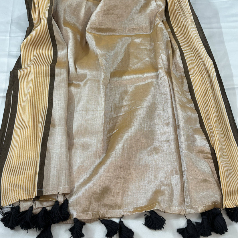 Rosé Linea Tissue Cotton Saree