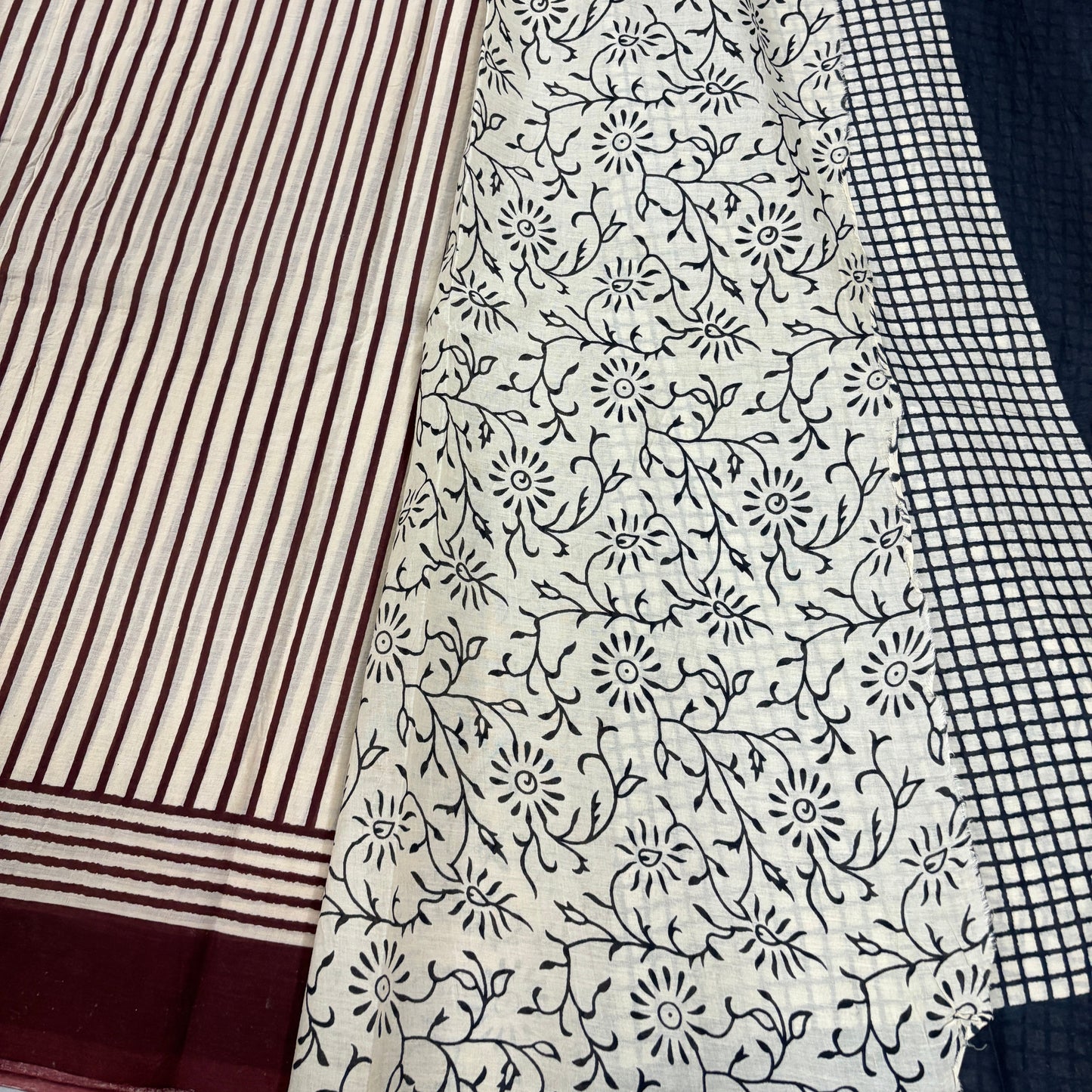 Scarlet Lines Cotton Saree