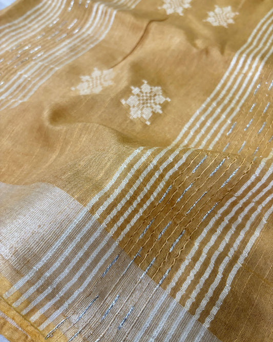Sunlit Poise Ghisa Cotton Saree