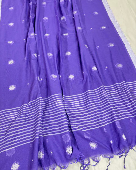 Lavender Grace Pure Cotton Saree