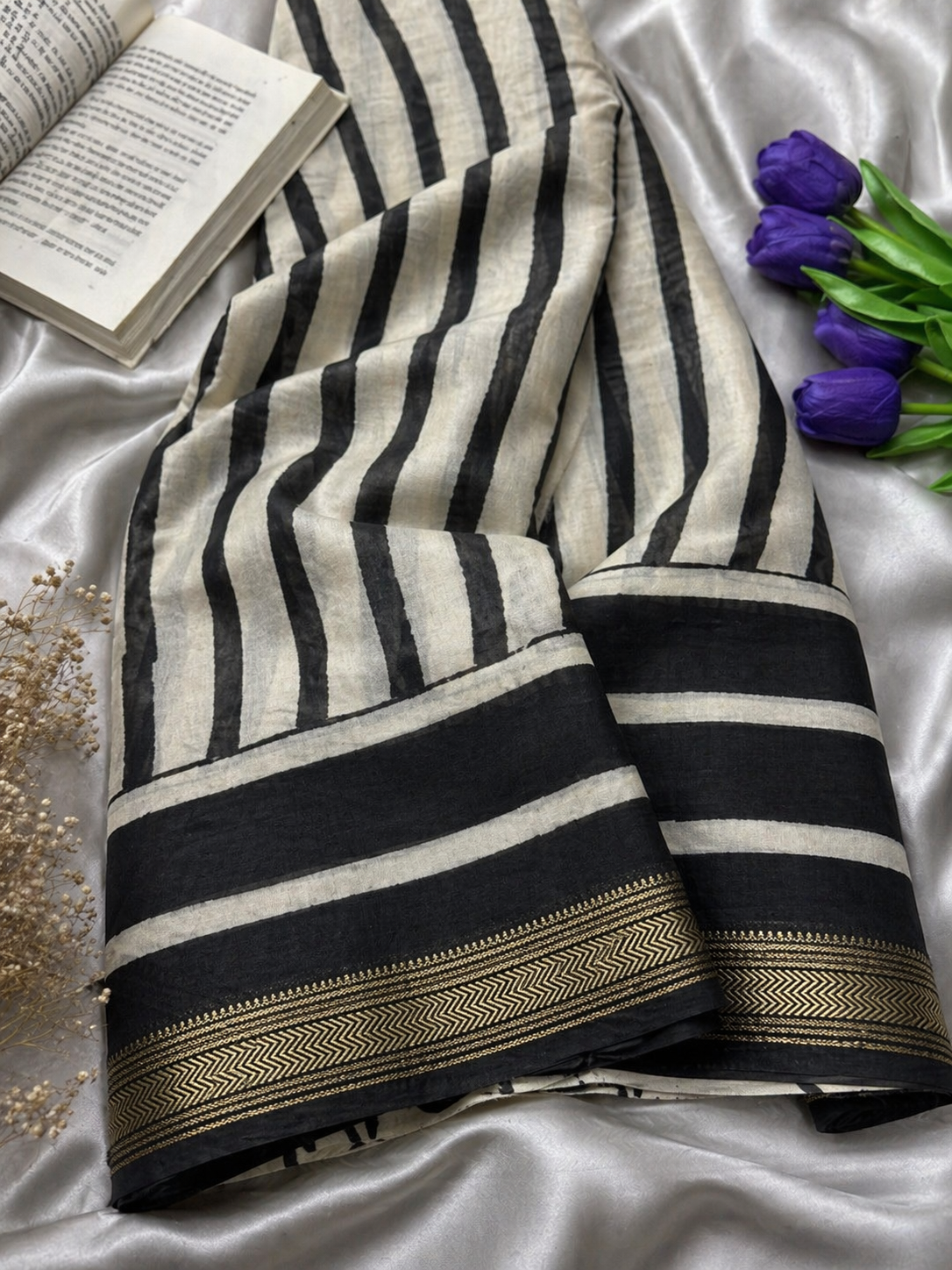 Lightweight breathable silk saree for office wear