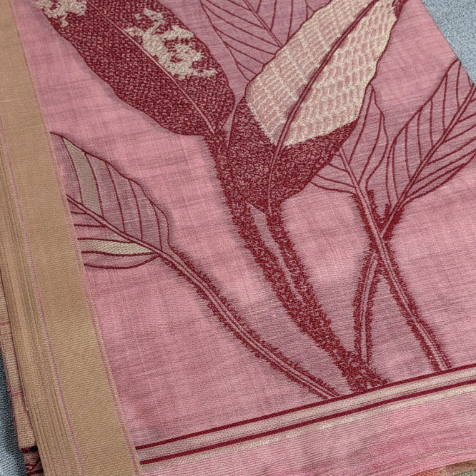 Peach Whisper Ghisa Cotton Saree