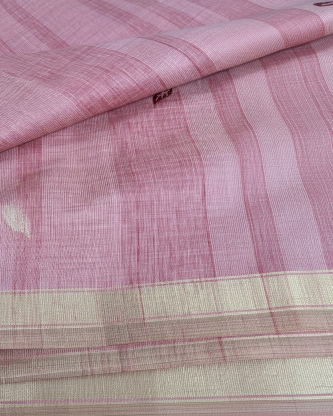 Peach Whisper Ghisa Cotton Saree