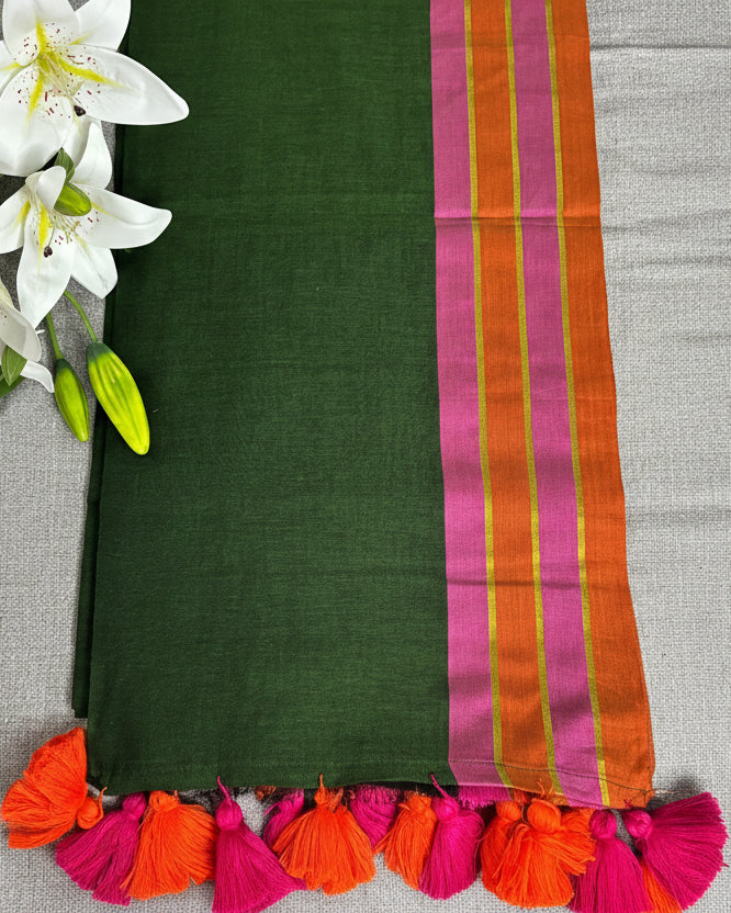 Green Ember Cotton Saree