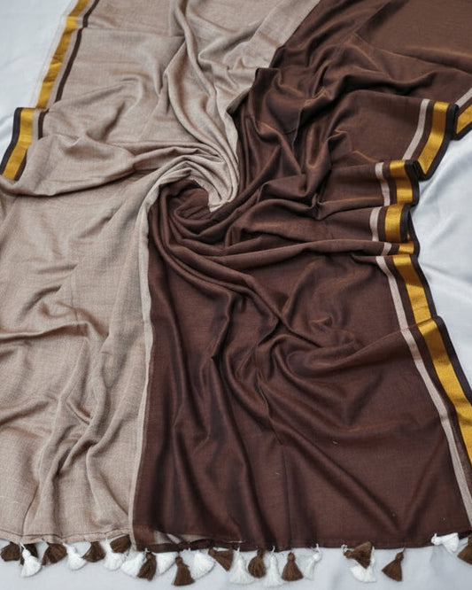 Sand and Soil Brown Mul Cotton Saree