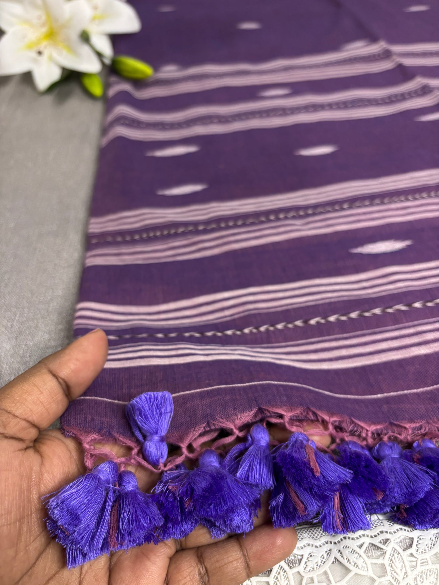 Purple Muse Woven Cotton Saree