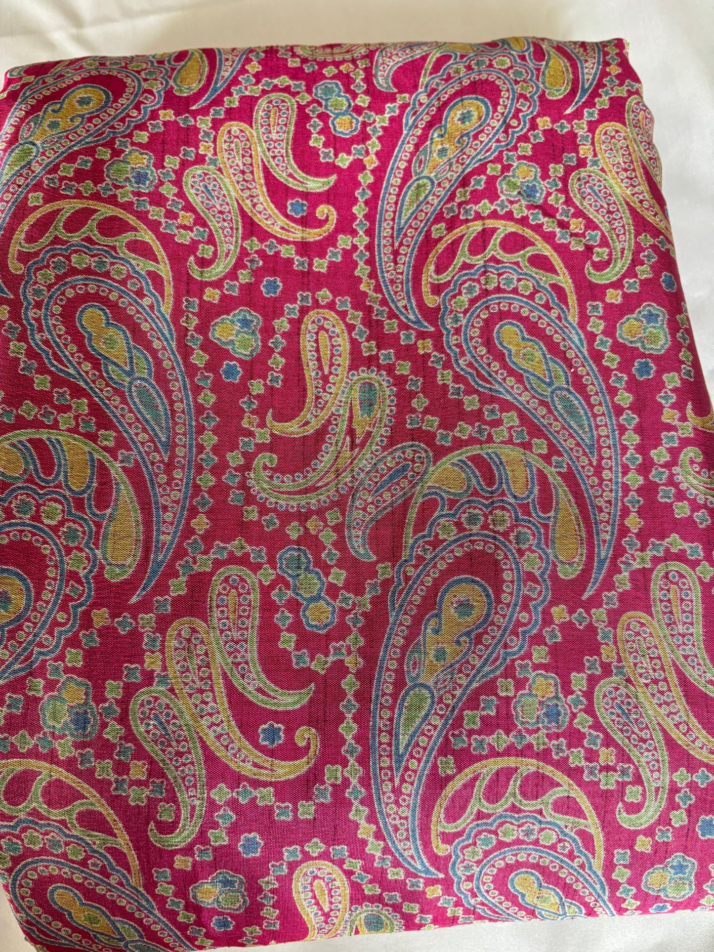 Pink Paisley Dola Silk Saree
