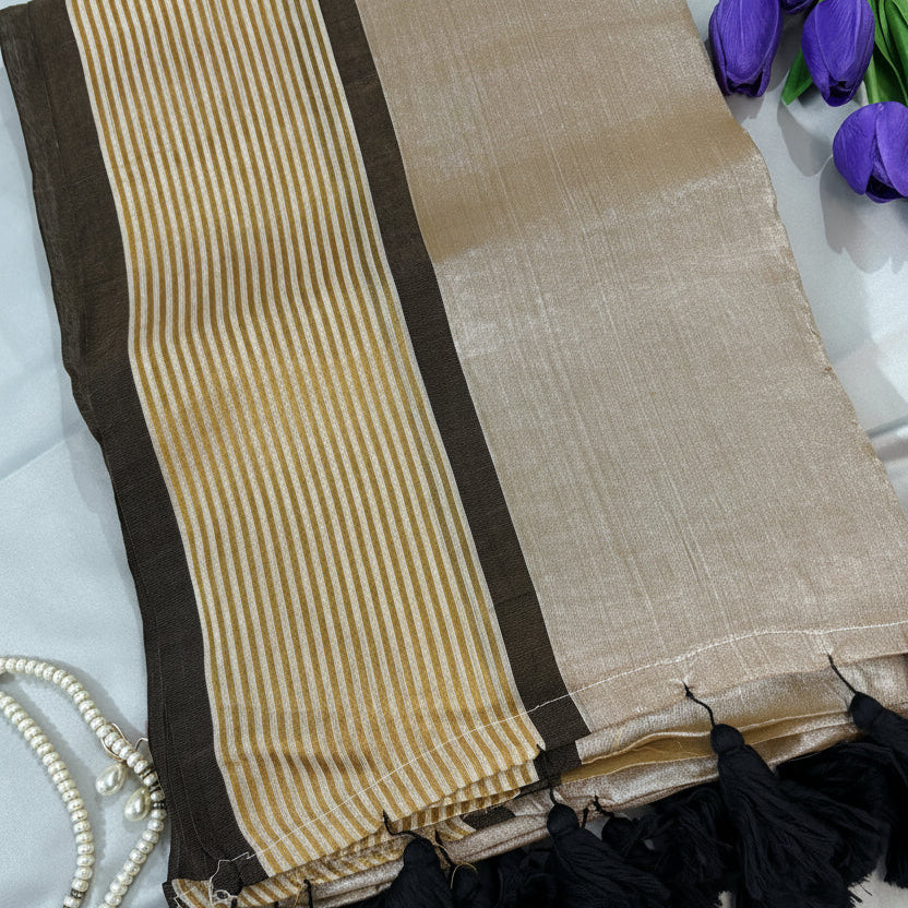 Rosé Linea Tissue Cotton Saree
