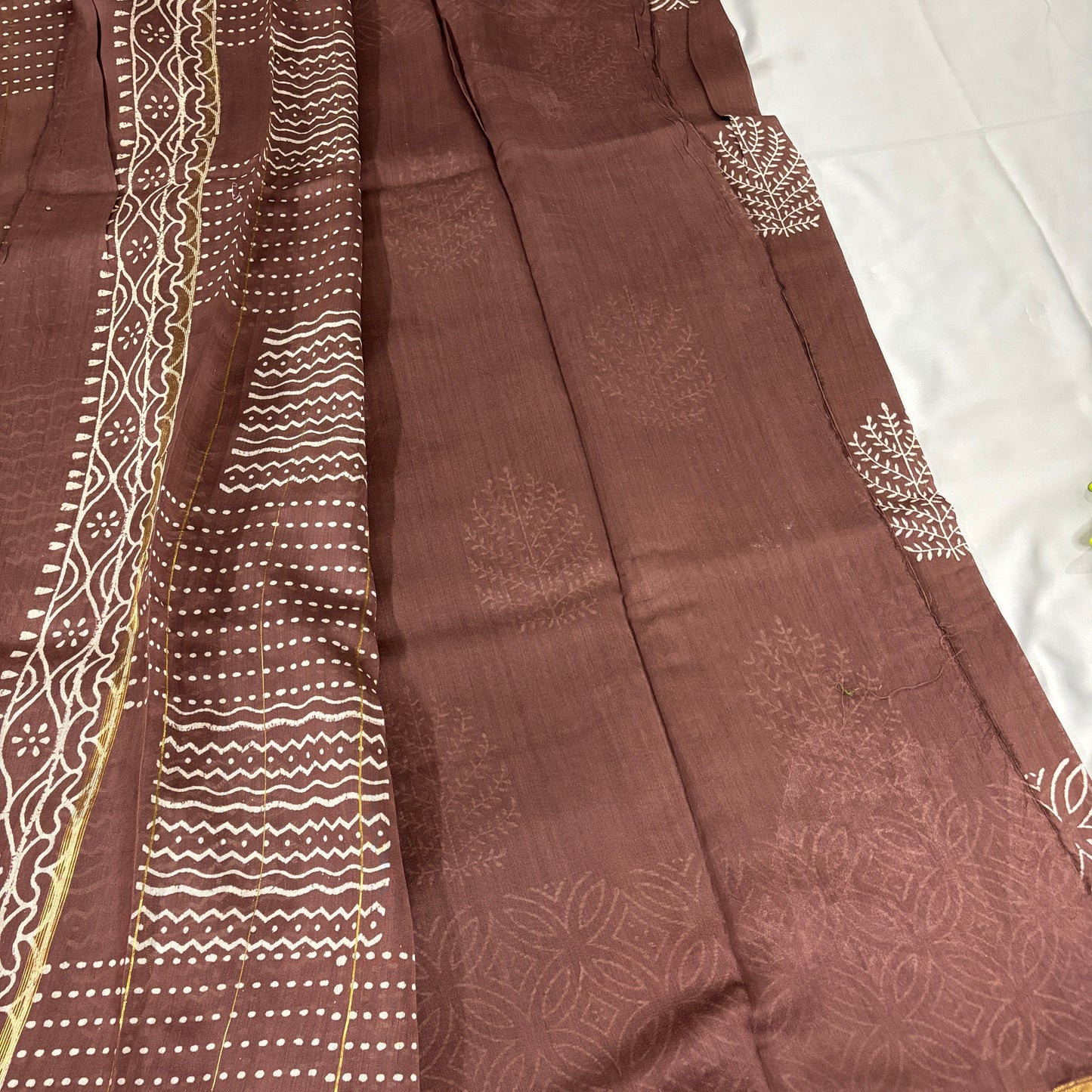 Cocoa Accent Chanderi Silk Saree
