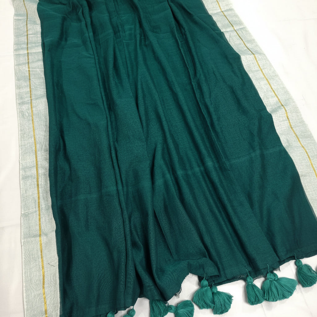 Moss Veil Mul Cotton Saree