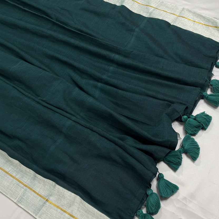 Moss Veil Mul Cotton Saree