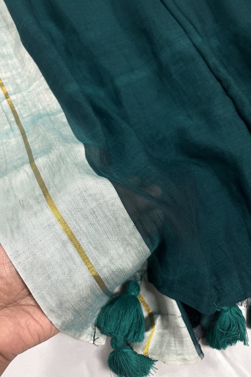 Moss Veil Mul Cotton Saree