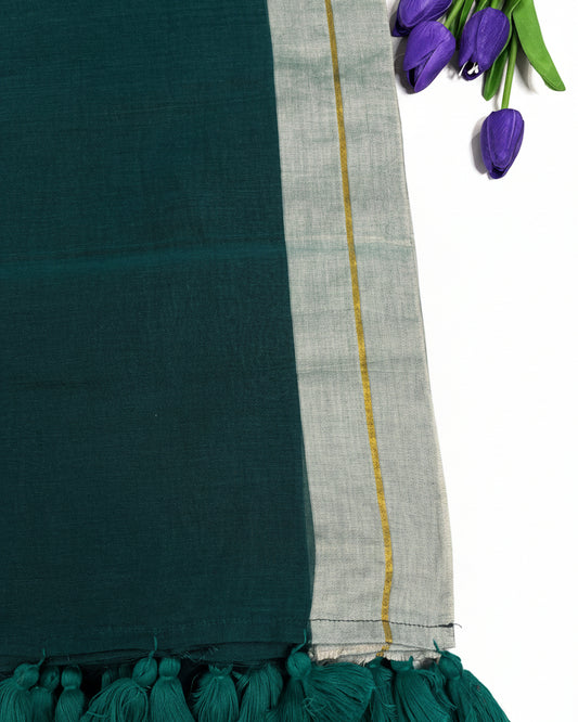 Moss Veil Mul Cotton Saree