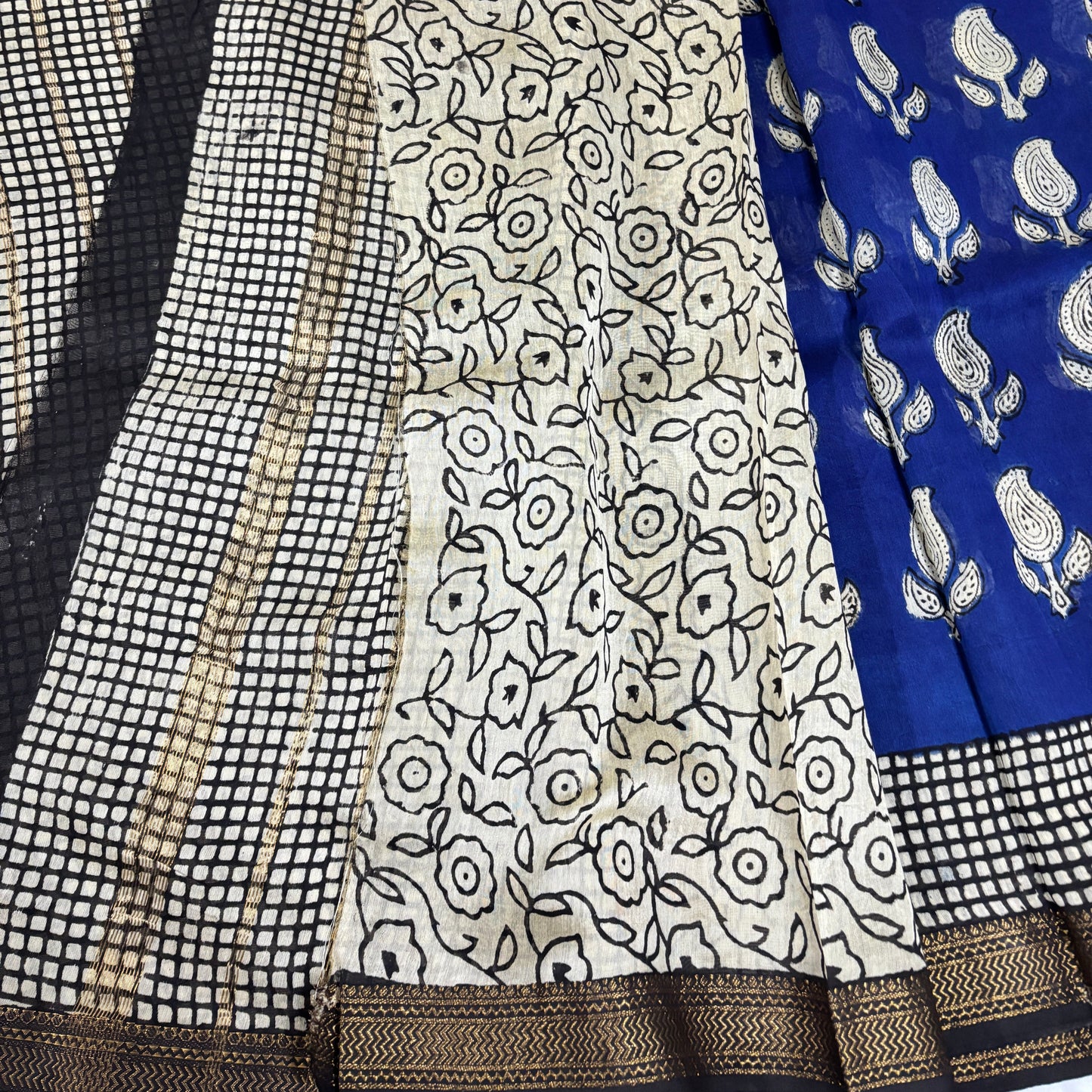 Indigo Grace Maheswari Silk Saree