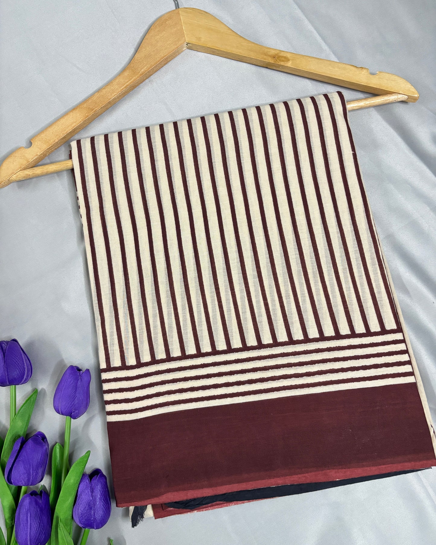 Scarlet Lines Cotton Saree