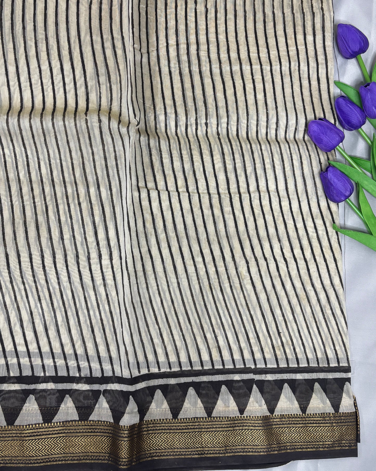 Striped Serenity Maheswari Silk Saree