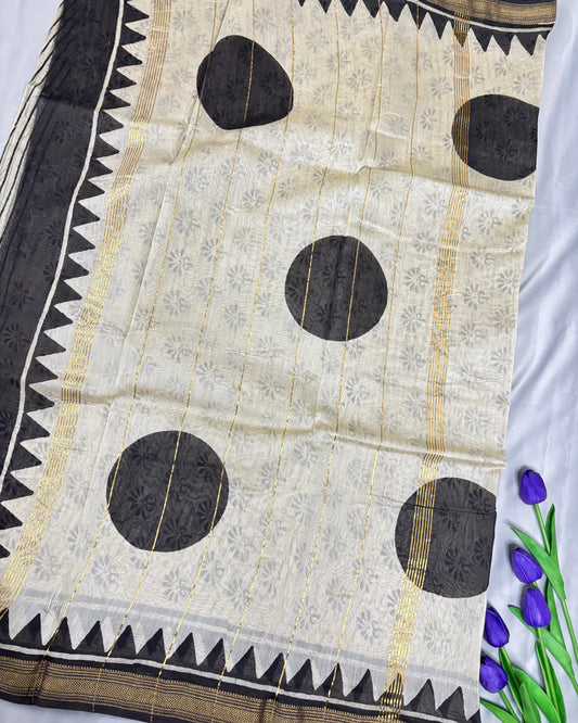 Striped Serenity Maheswari Silk Saree