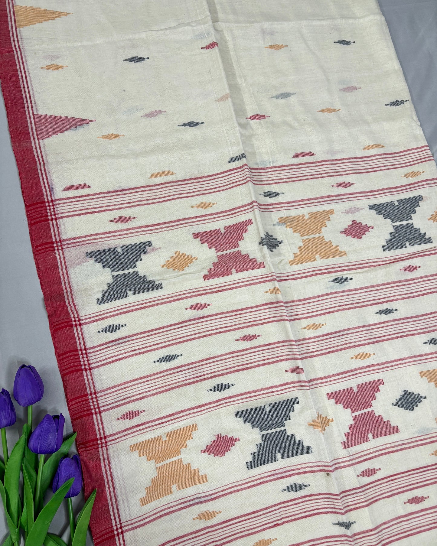 Scarlet Grace Cotton Jamdani Saree