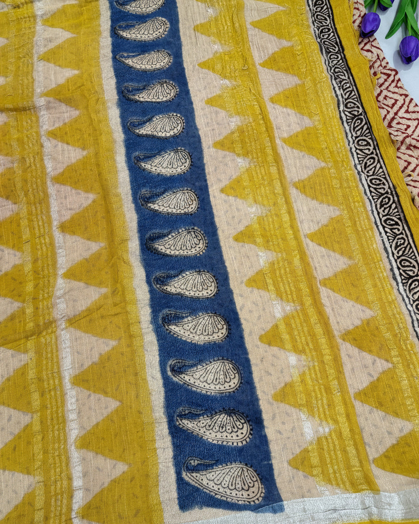 Amber Élan Linen Saree