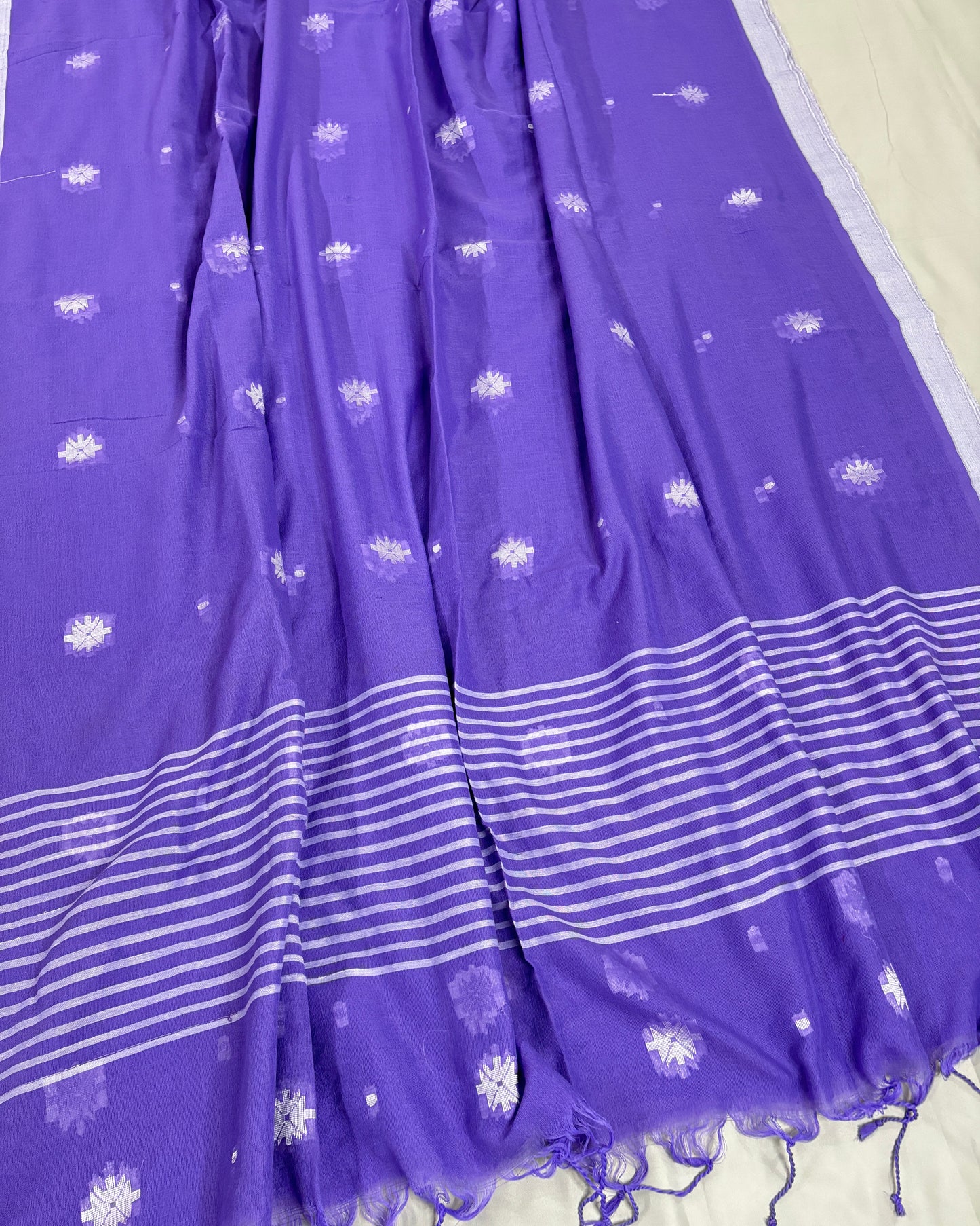 Lavender Grace Pure Cotton Saree